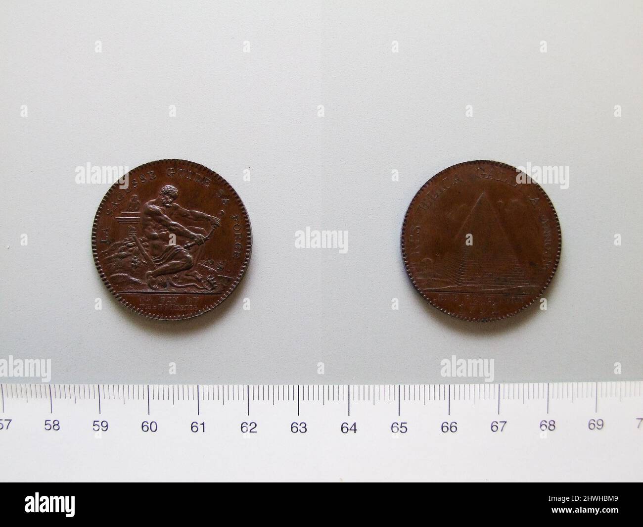 2 Sols Marke der Französischen Revolution. Mint: Paris Künstler: Unbekannt Stockfoto