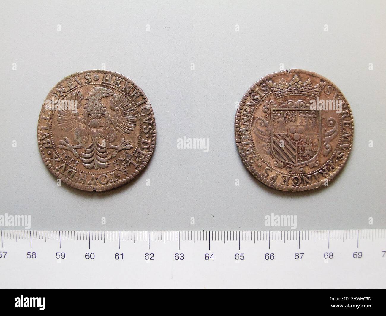 30 Sols von Henri de la Tour ab Sedan. Herrscher: Henri de la Tour d’Auvergne, Herzog von Bouillon, Französisch, 1555–1623 Münzstätte: Limousine Künstler: Unbekannt Stockfoto