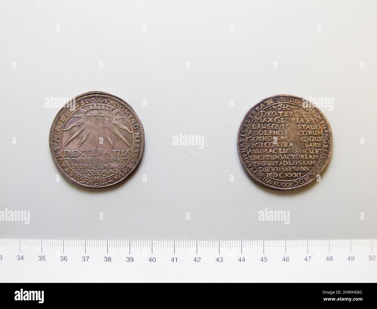 Medaille von Gustavus Adolphus von Schweden. Thema: Gustavus Adolphus, König von Schweden, 1594–1632 Künstler: Unbekannt Stockfoto