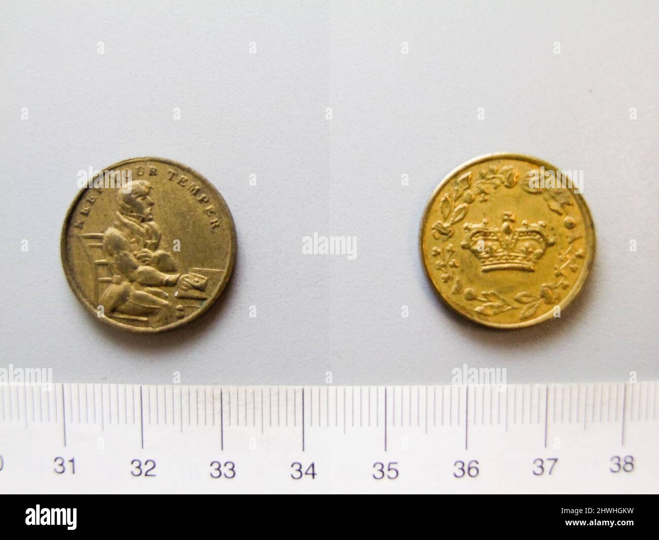 Spielmarken. Künstler: Unbekannt Stockfoto