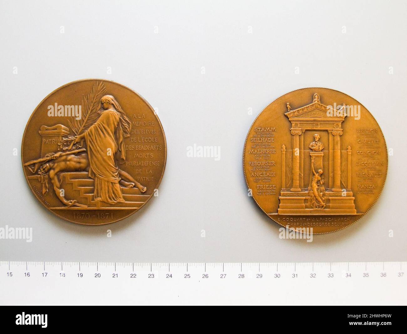 Medaillenspiegel 1870-1871. Künstler: Charles DeGeorge, Französisch Stockfoto