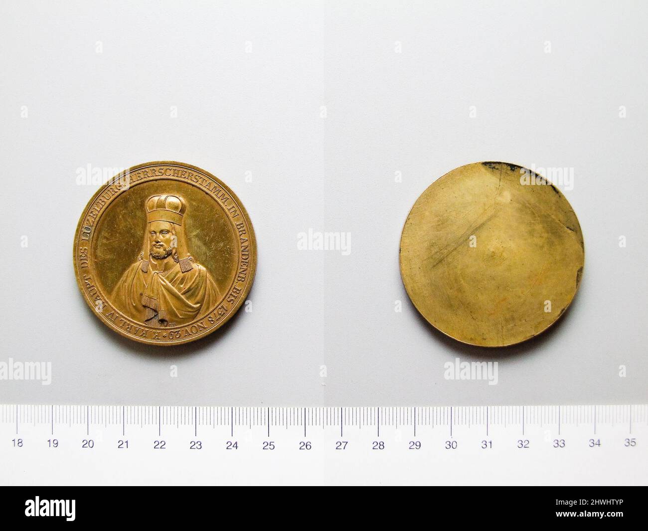 Medaille von Kaiser Karl IV. Betrifft: Wilhelm II., König der Niederlande, 1792–1849, urteilte 1840–49Diesinker: Gottfried Bernhard Loos, deutsch, 1774–1843Diesinker: Heinrich Gube, deutsch, 1805–1848 Stockfoto