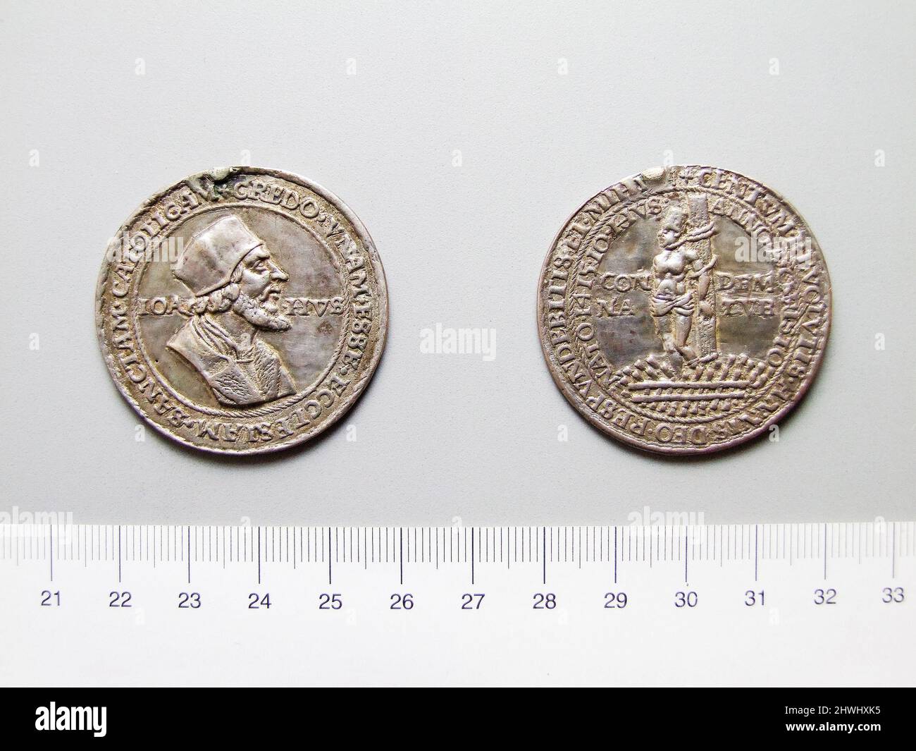 Medaille von Jan Hus. Thema: Jan Hus, Tschechisch, 1369–1415 Künstler: Unbekannt Stockfoto