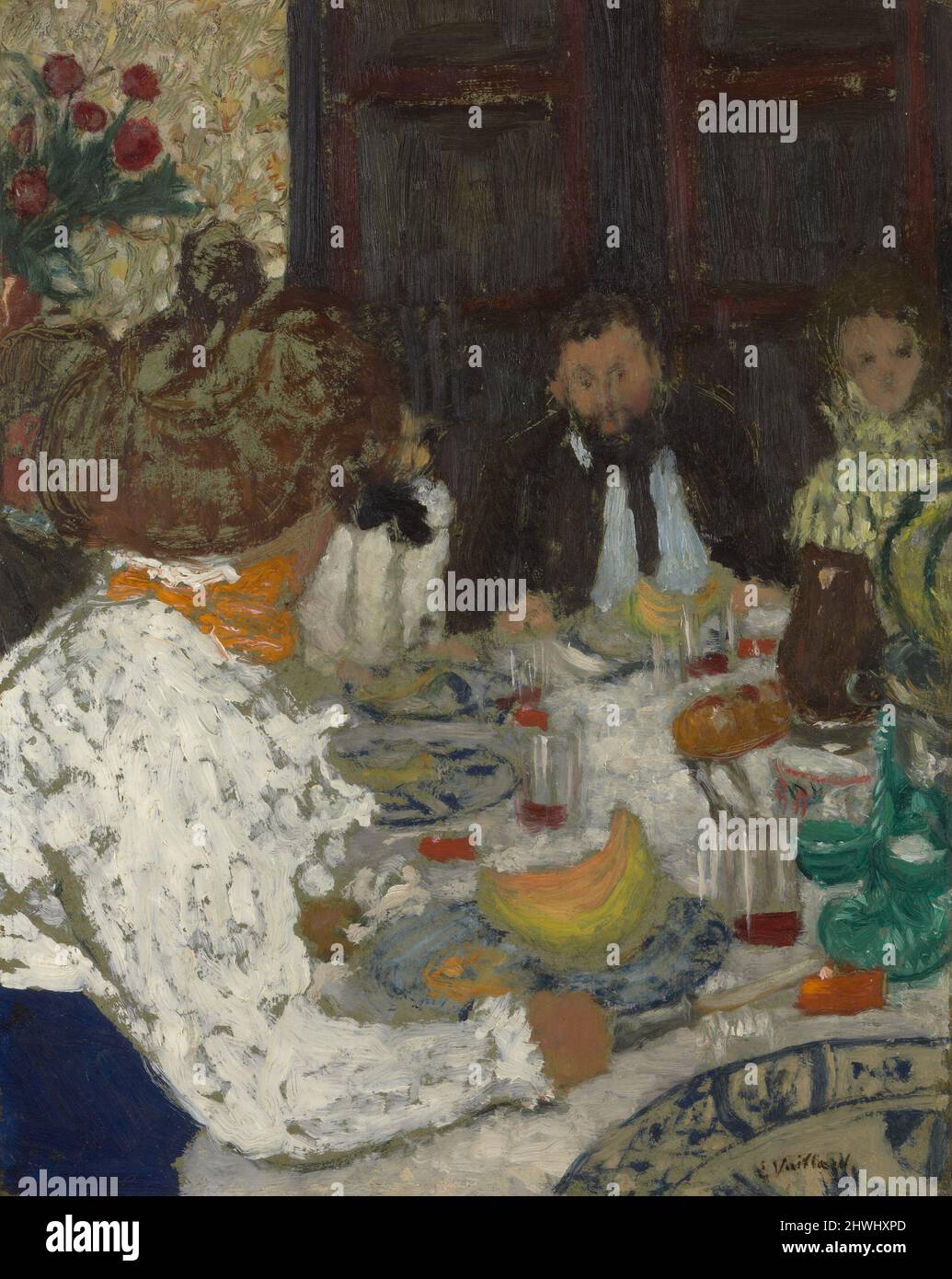 Das Mittagessen. Künstler: Édouard Vuillard, Französisch, 1868–1940 Stockfoto