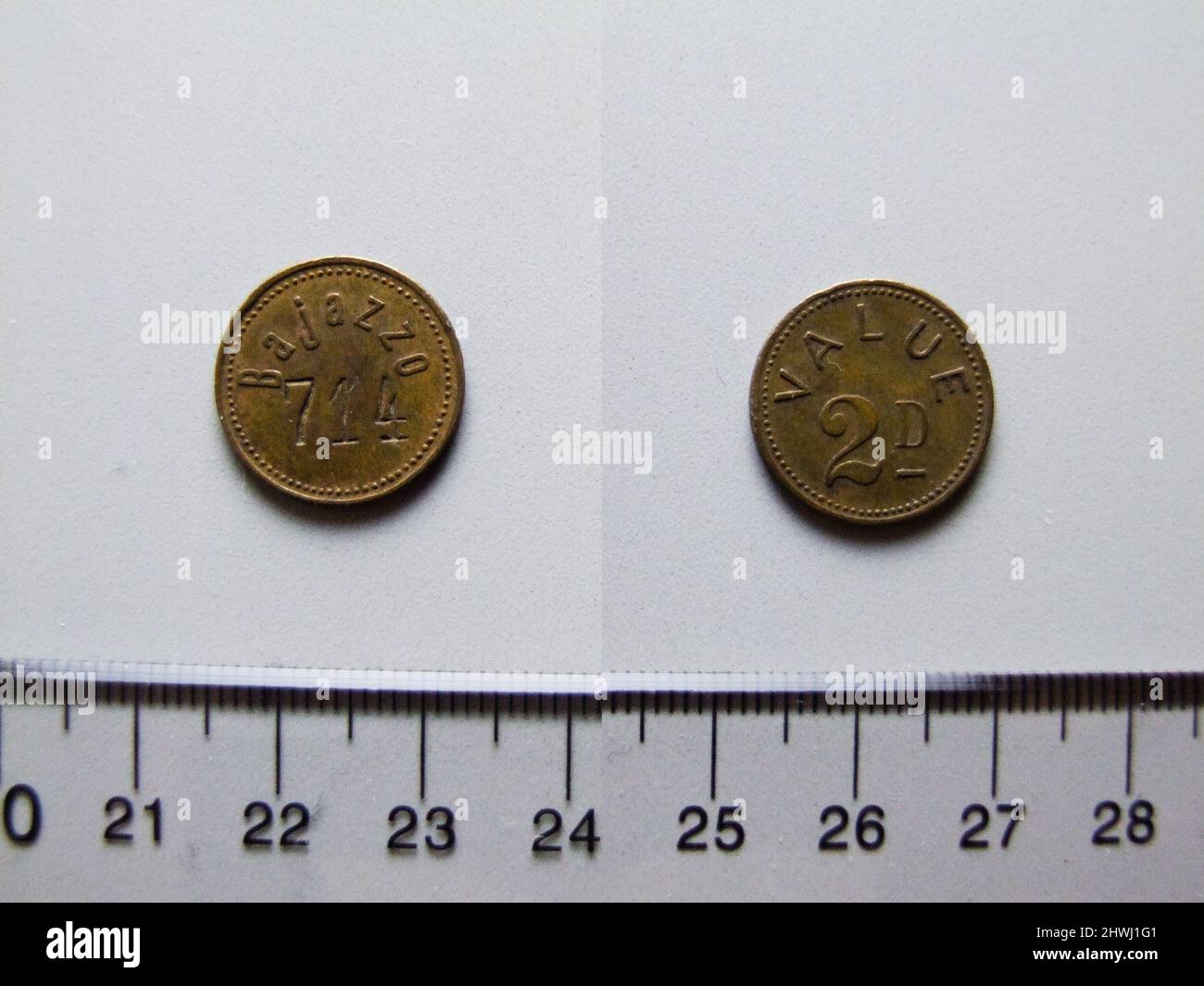 Token des Bajazzo-Spiels. Künstler: Unbekannt Stockfoto