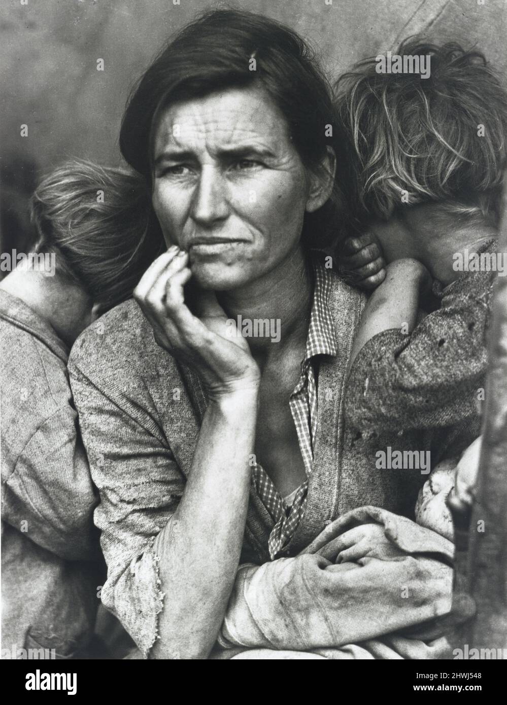 Wandermutter. Künstlerin: Dorothea lange, Amerikanerin, 1895–1965Printer: Arthur Rothstein, Amerikanerin, 1915–1985 Stockfoto