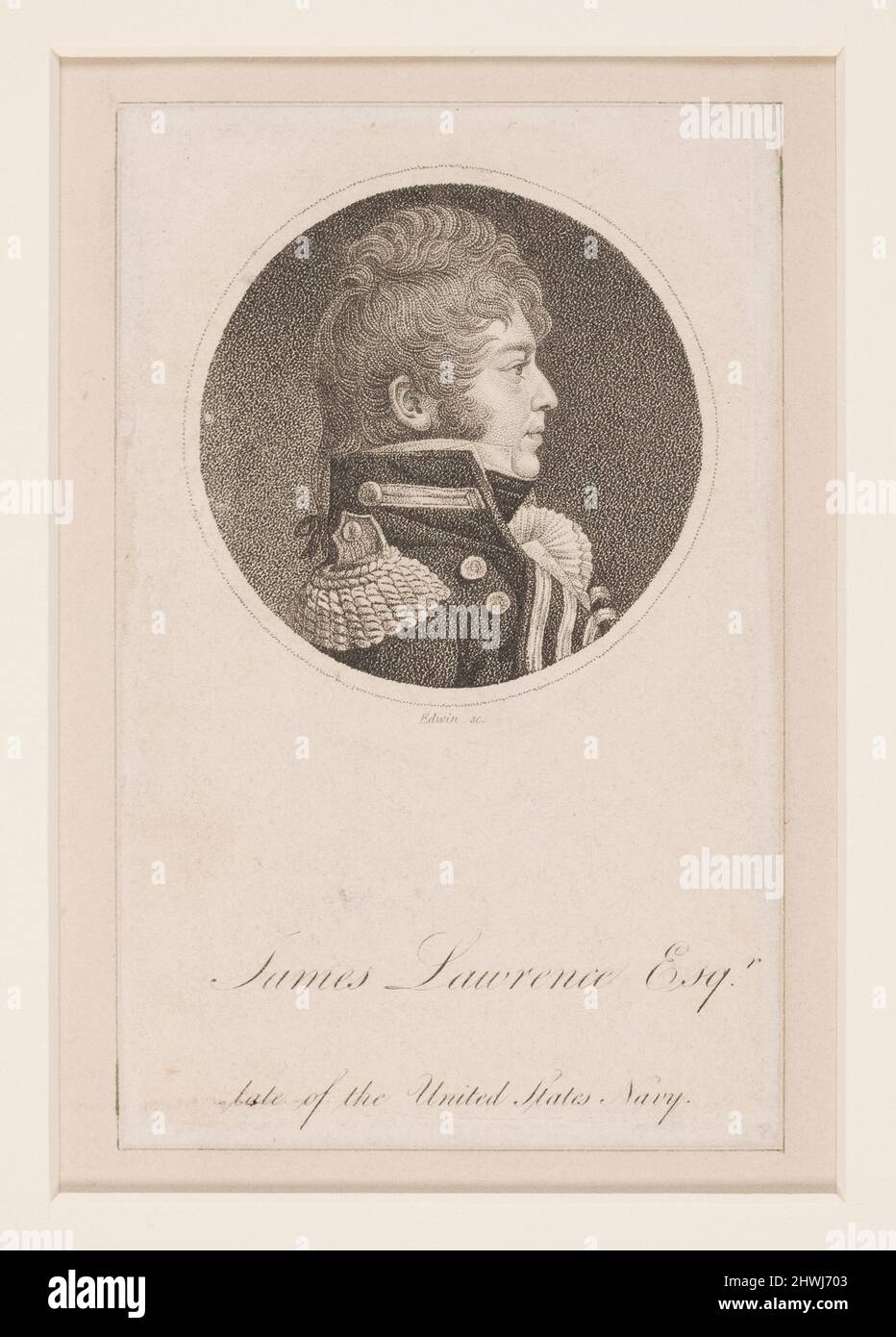 James Lawrence Esqr.. Künstler: David Edwin, Amerikaner, geboren in England, 1776–1841 Stockfoto