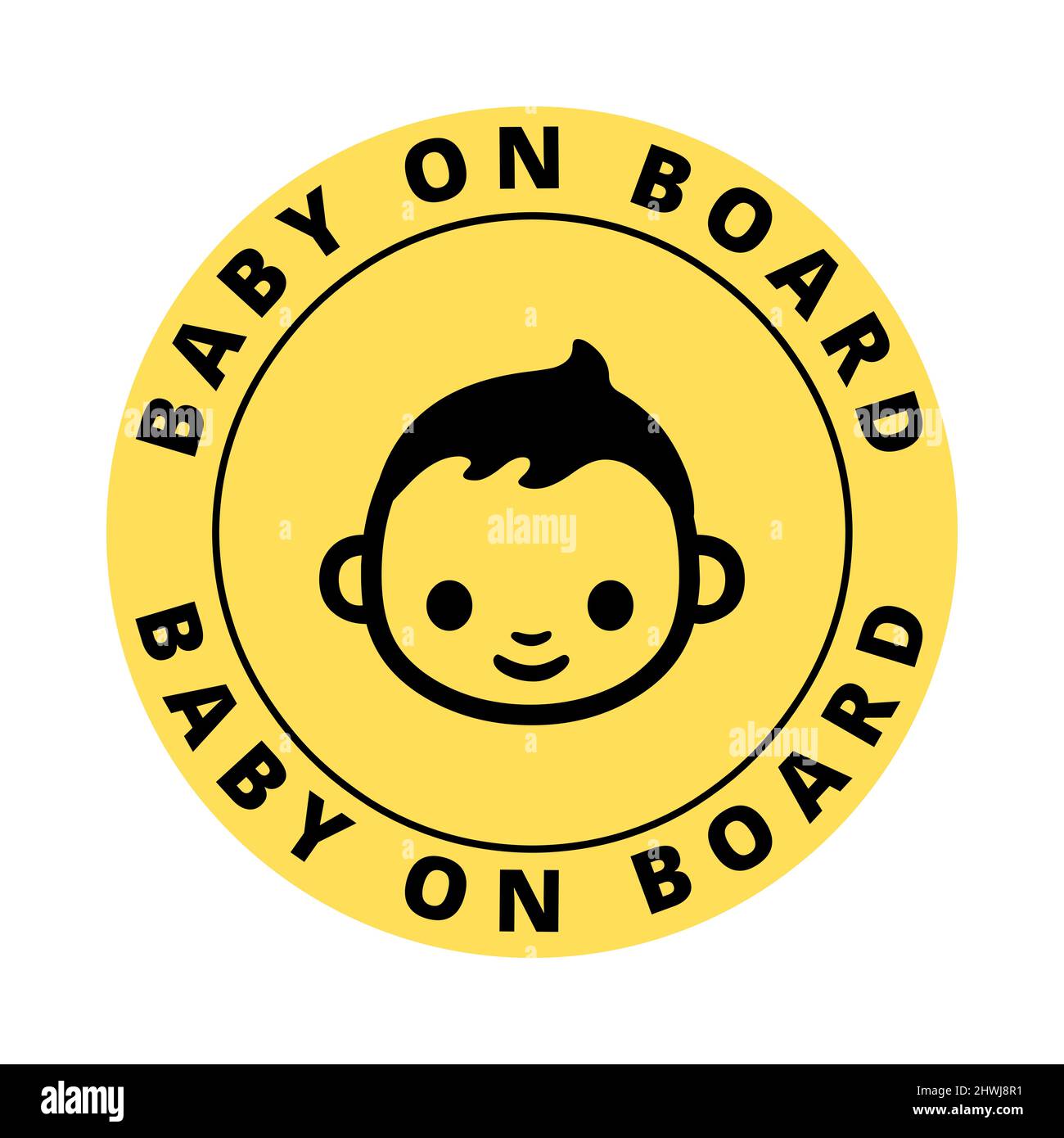 Symbol für Baby an Bord Stockfoto