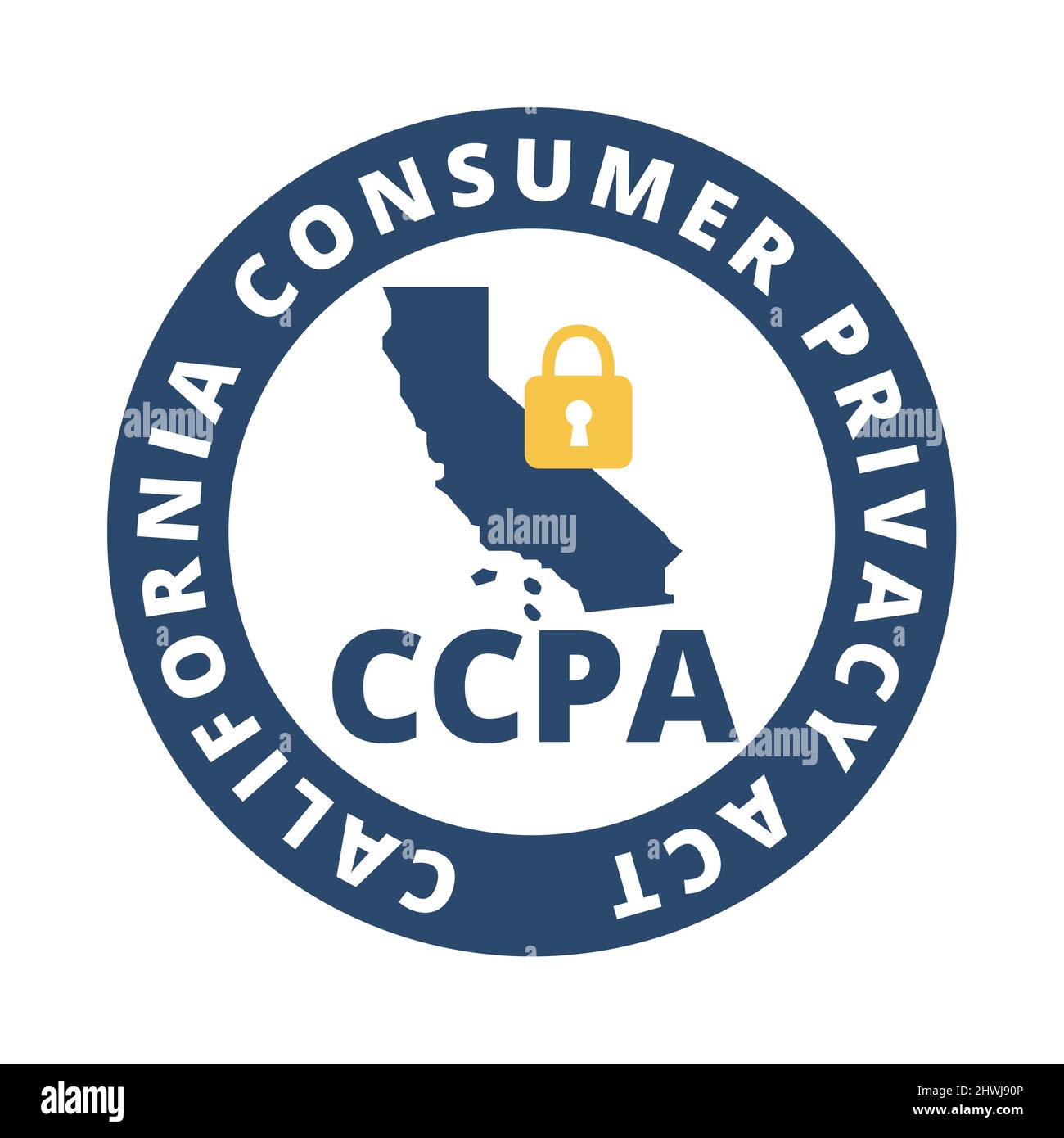 Symbol für CCPA, California Consumer Privacy Act Stockfotografie - Alamy