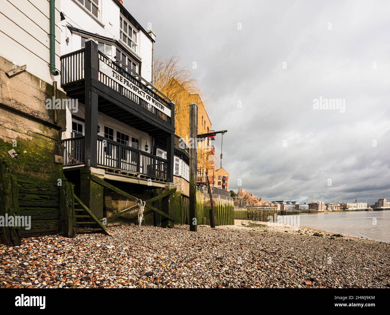The Prospect of Whitby, Kneipe am Flussufer, London. Stockfoto