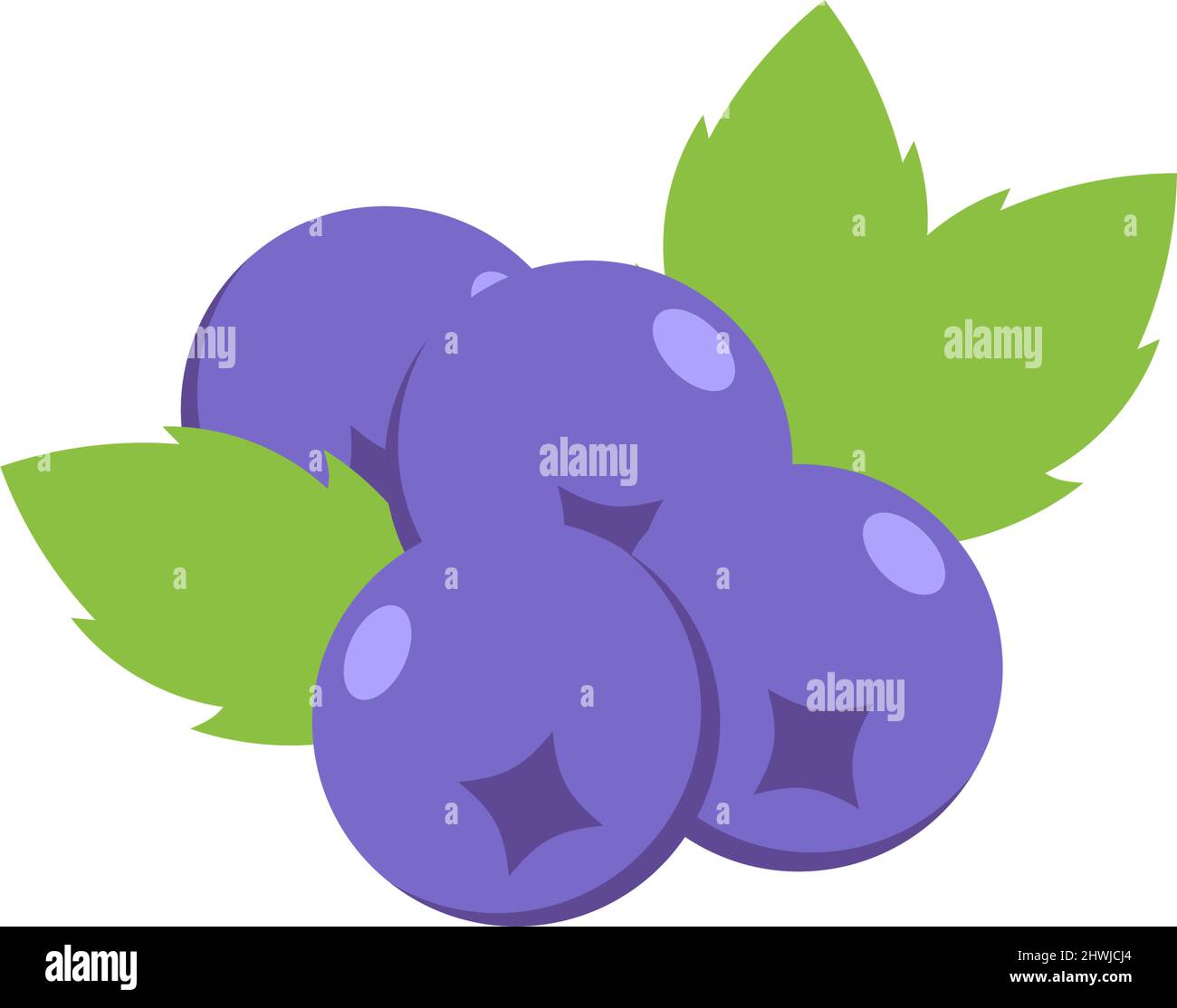 Blueberry Symbol Design Vorlage Vektor isolierte Illustration Stock Vektor