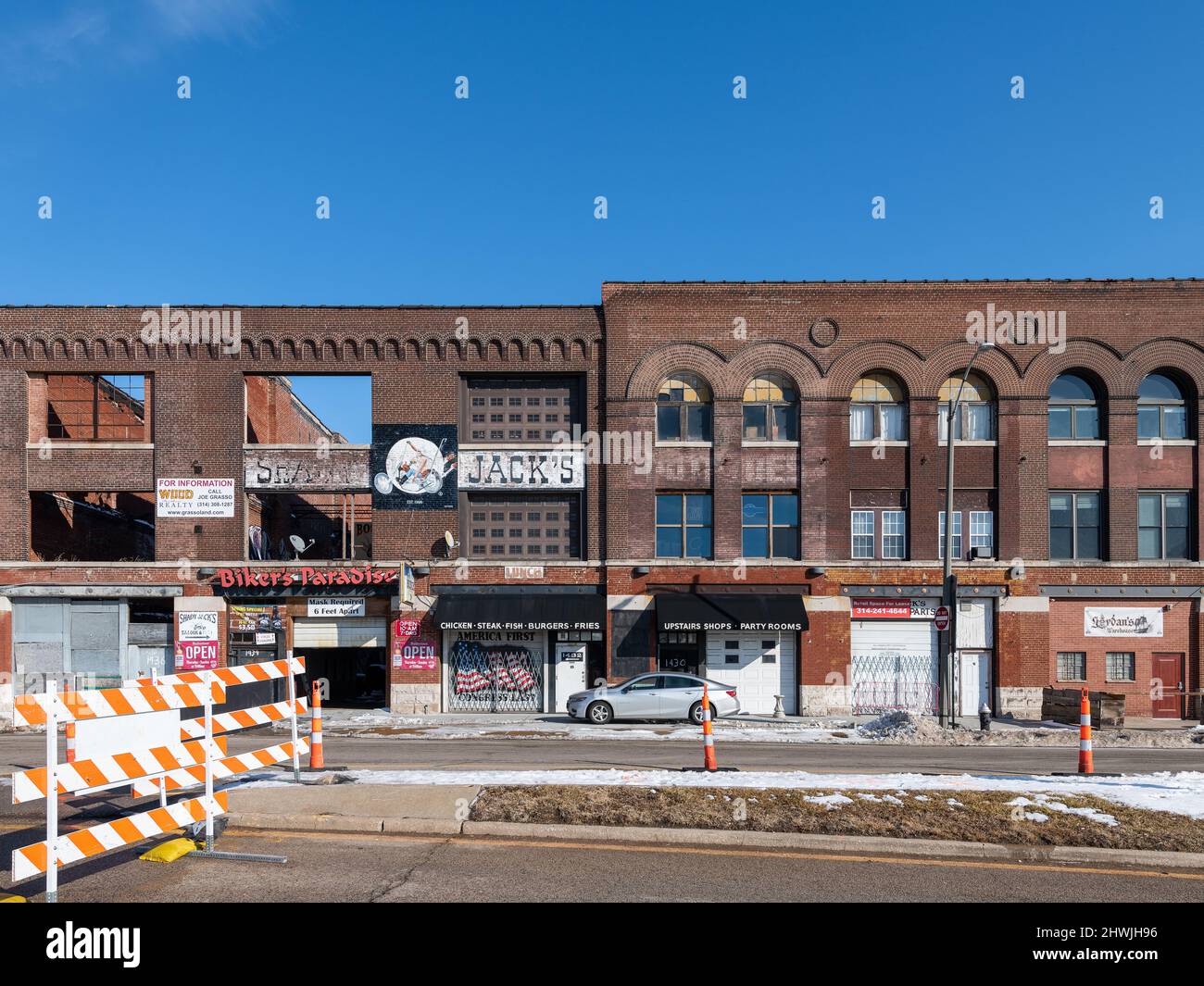 Industriegebäude in North St. Louis Stockfoto