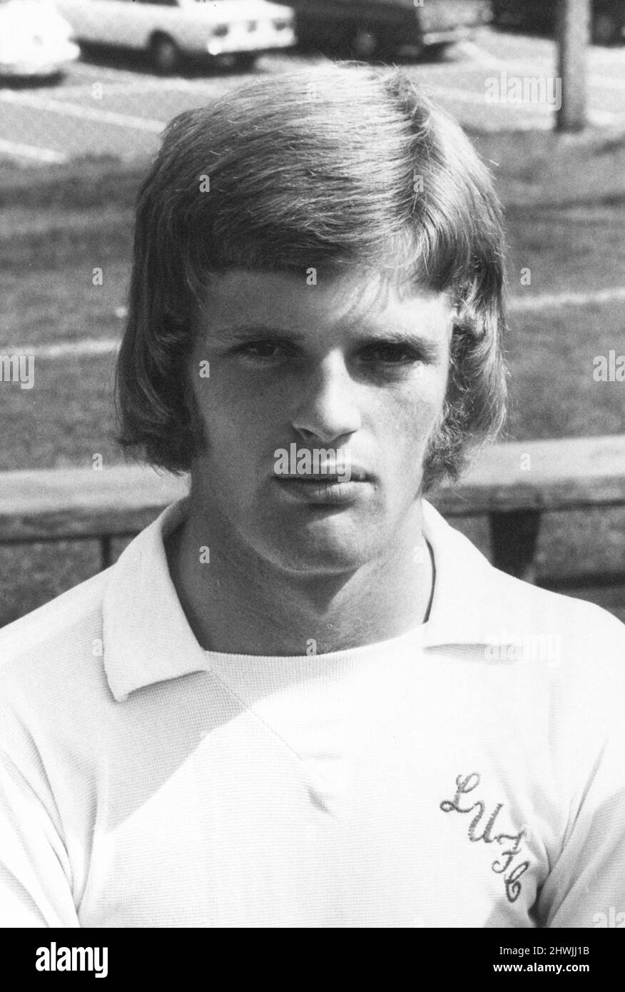 Gordon McQueen, Leeds United Football Player, Pre Season Photocall, August 1973. Stockfoto