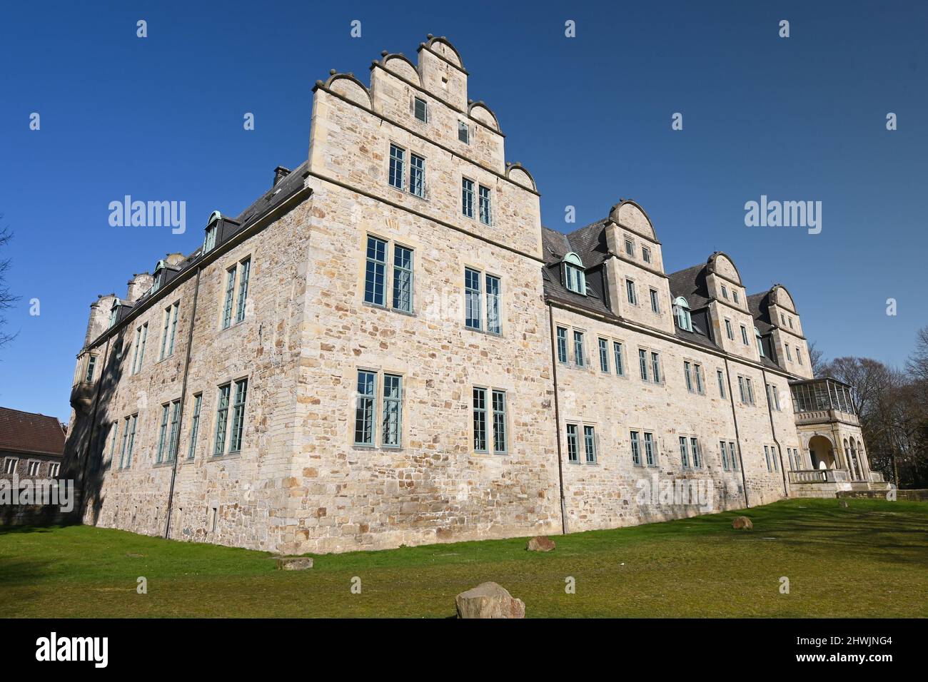 Schloss im Weser Renaissance Stil Stockfoto
