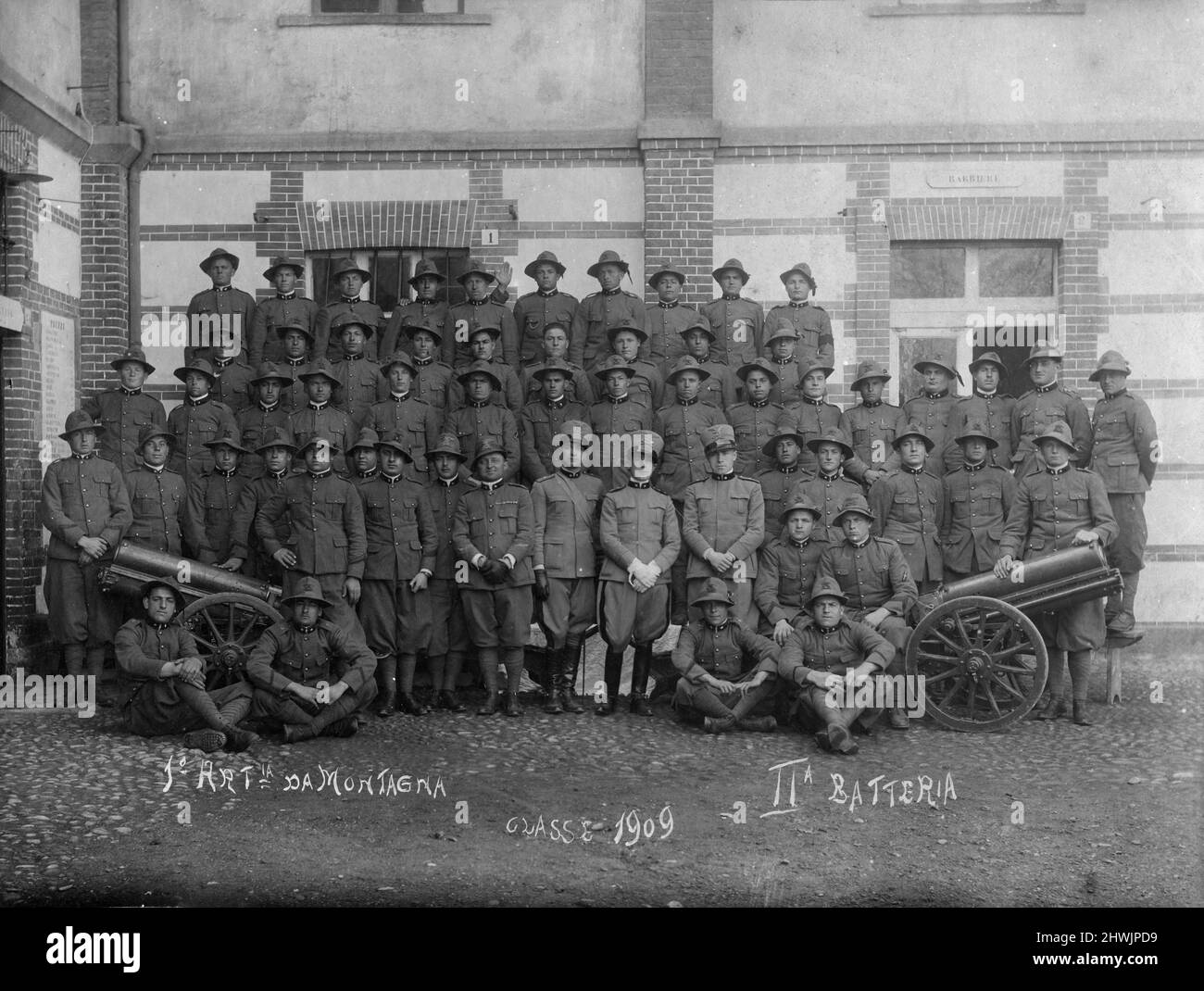 Prima Guerra Mondiale - 1. 2. Reggimento Alpini Artiglieria da montagna Stockfoto