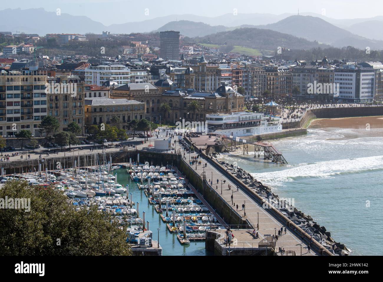 Der Hafen von San Sebastian (Donosta) - Spanien Stockfoto