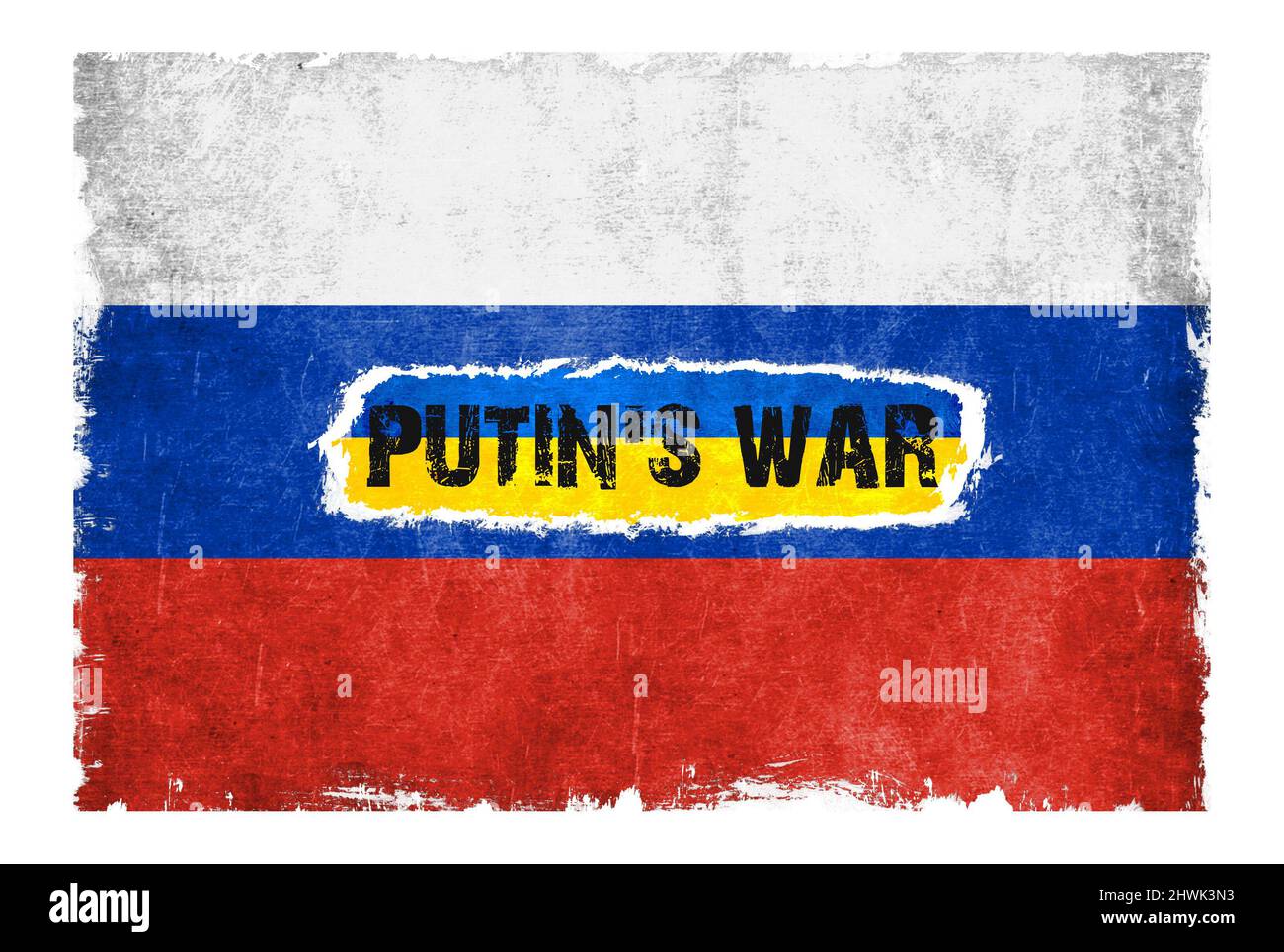 Putins Krieg gegen die Ukraine Stockfoto