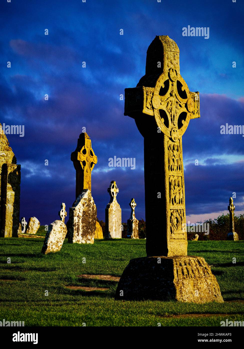 Clonmacnoise, County Offaly, Irland Stockfoto