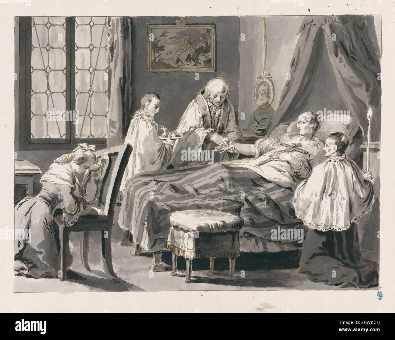 Extreme Aufhebung von den sieben Sakramenten. Künstler: Pietro Antonio Novelli, Italienisch, 1729–1804 Stockfoto