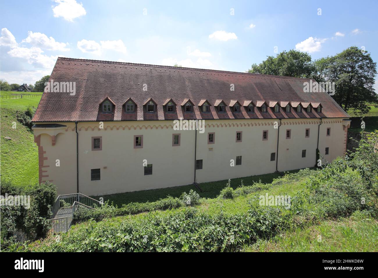 Gebäude in der historischen Festung, Rüsselsheim am Rhein, Hessen, Deutschland Stockfoto