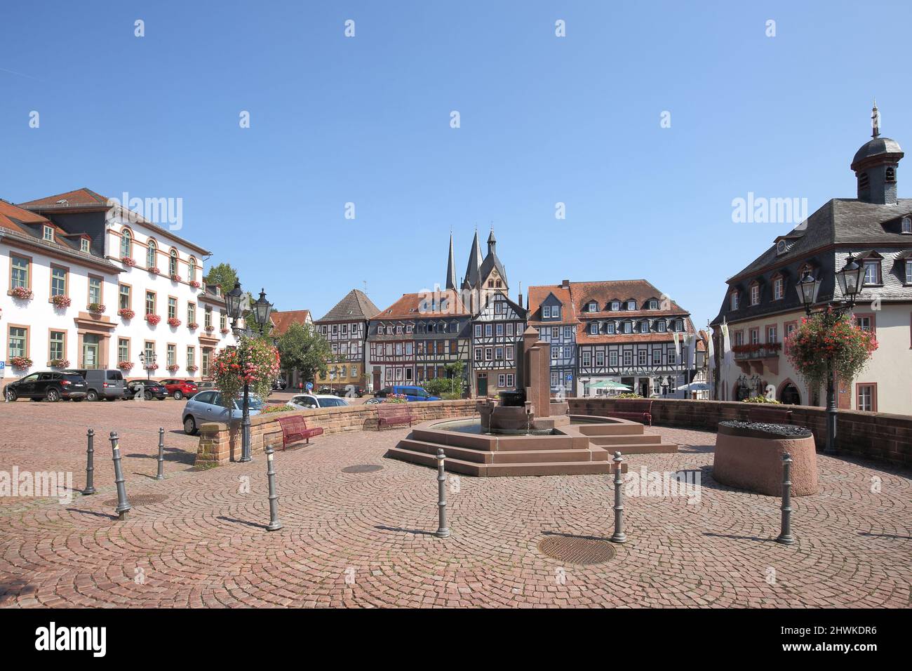 Obermarkt in Gelnhausen, Hessen, Deutschland Stockfoto