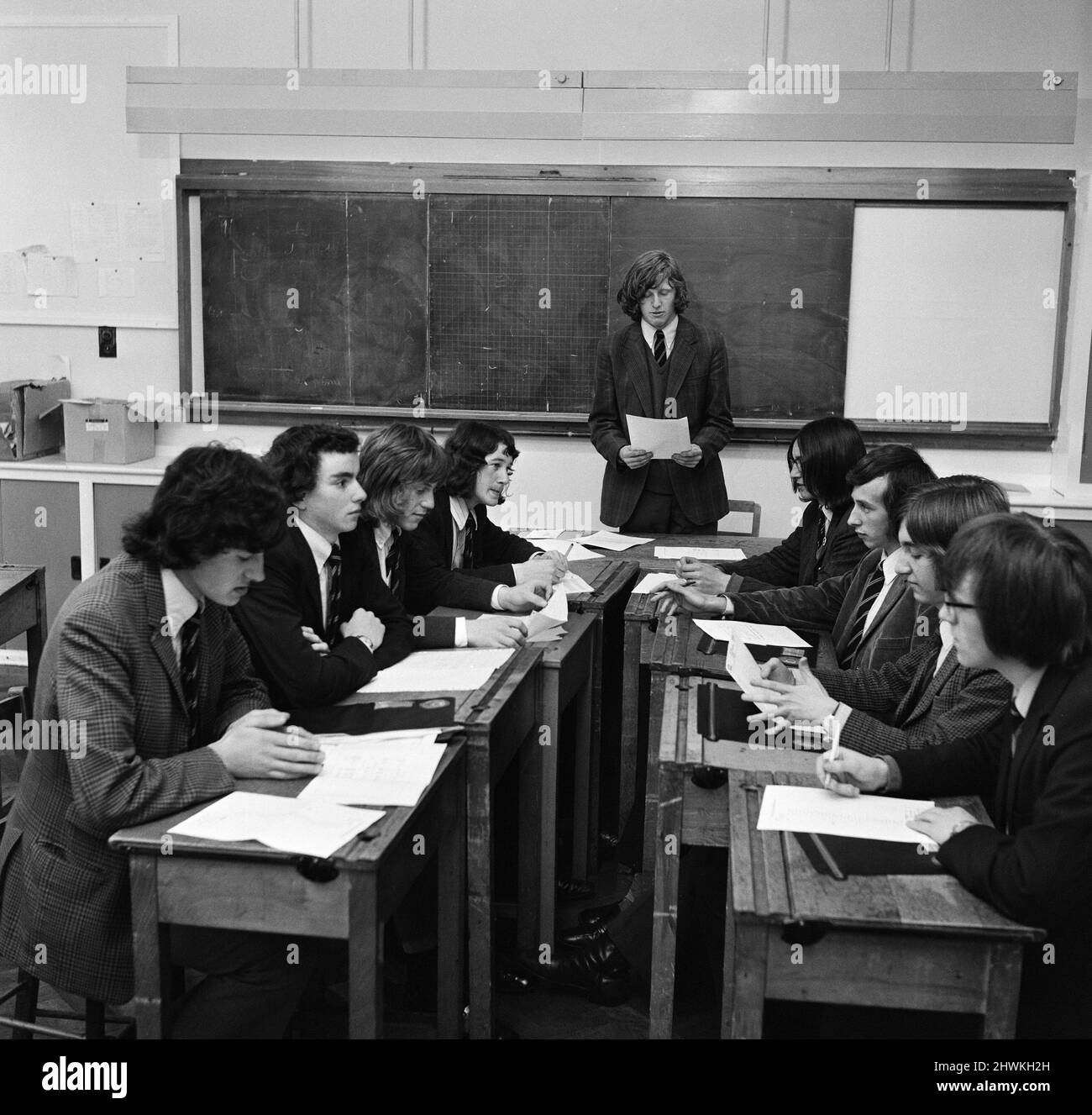 Gymnasium Grangefield. 1971. Stockfoto