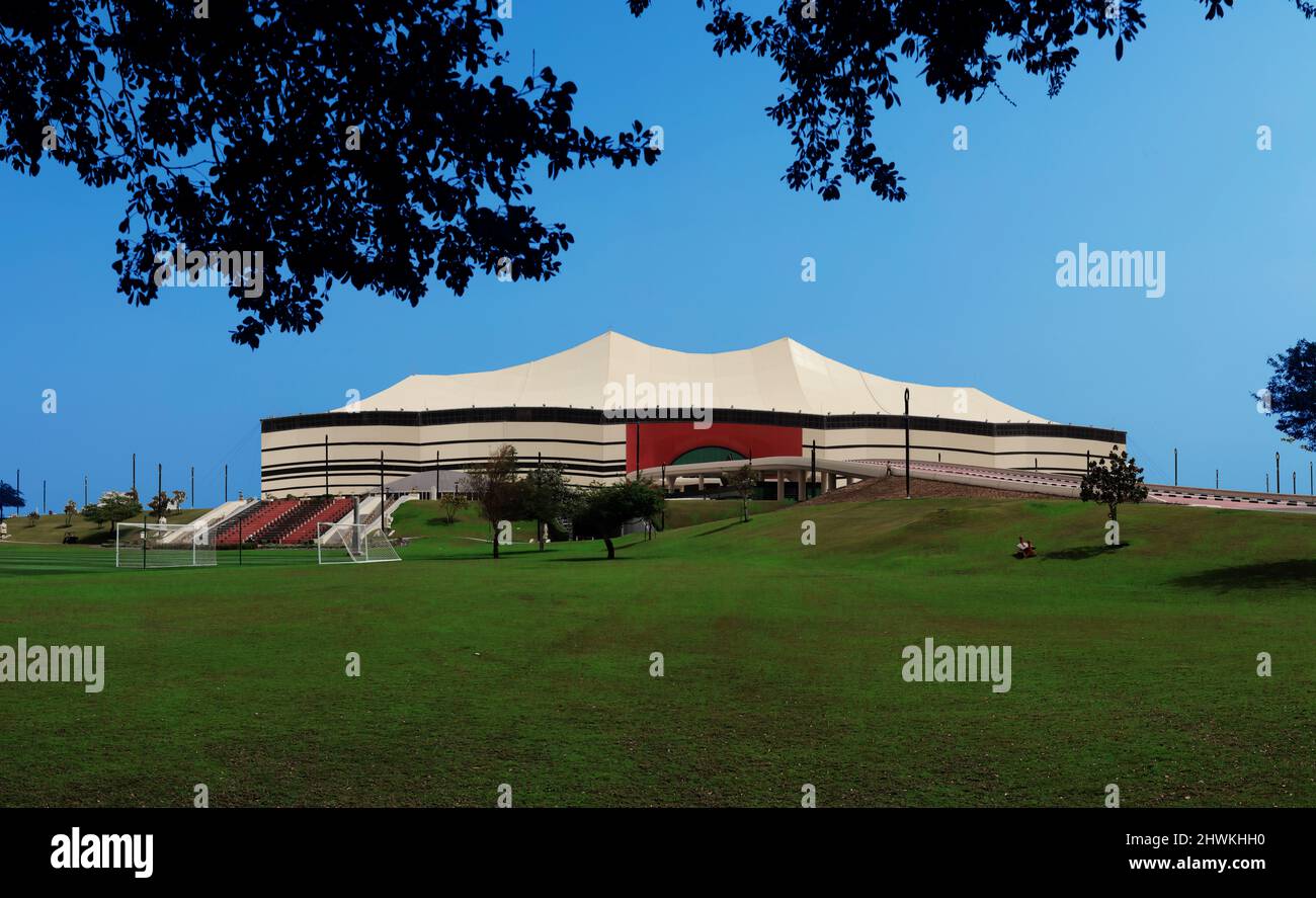 Al Bayt Stedium das Stadion wird das Eröffnungsspiel der FIFA Fußball-Weltmeisterschaft 2022 und die Spiele bis zum Halbfinale KATAR 06-03-2022 Stockfoto
