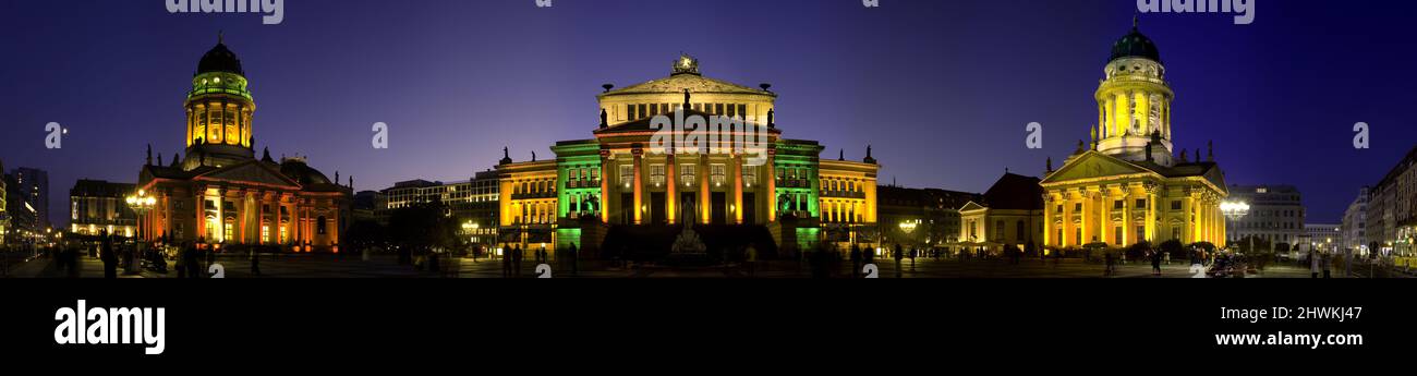 Berlin, Gendarmenmarkt, Panorama, HDR, 180 Grad, 180 Grad Stockfoto