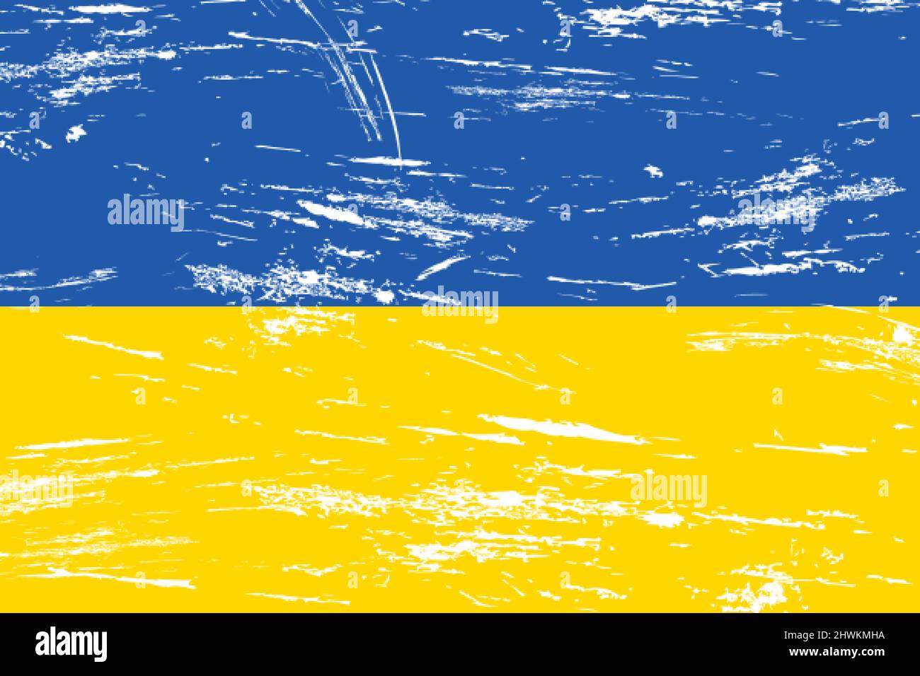 Grunge Textur Ukrainische Flagge. Vintage Flagge der Ukraine Stock ...
