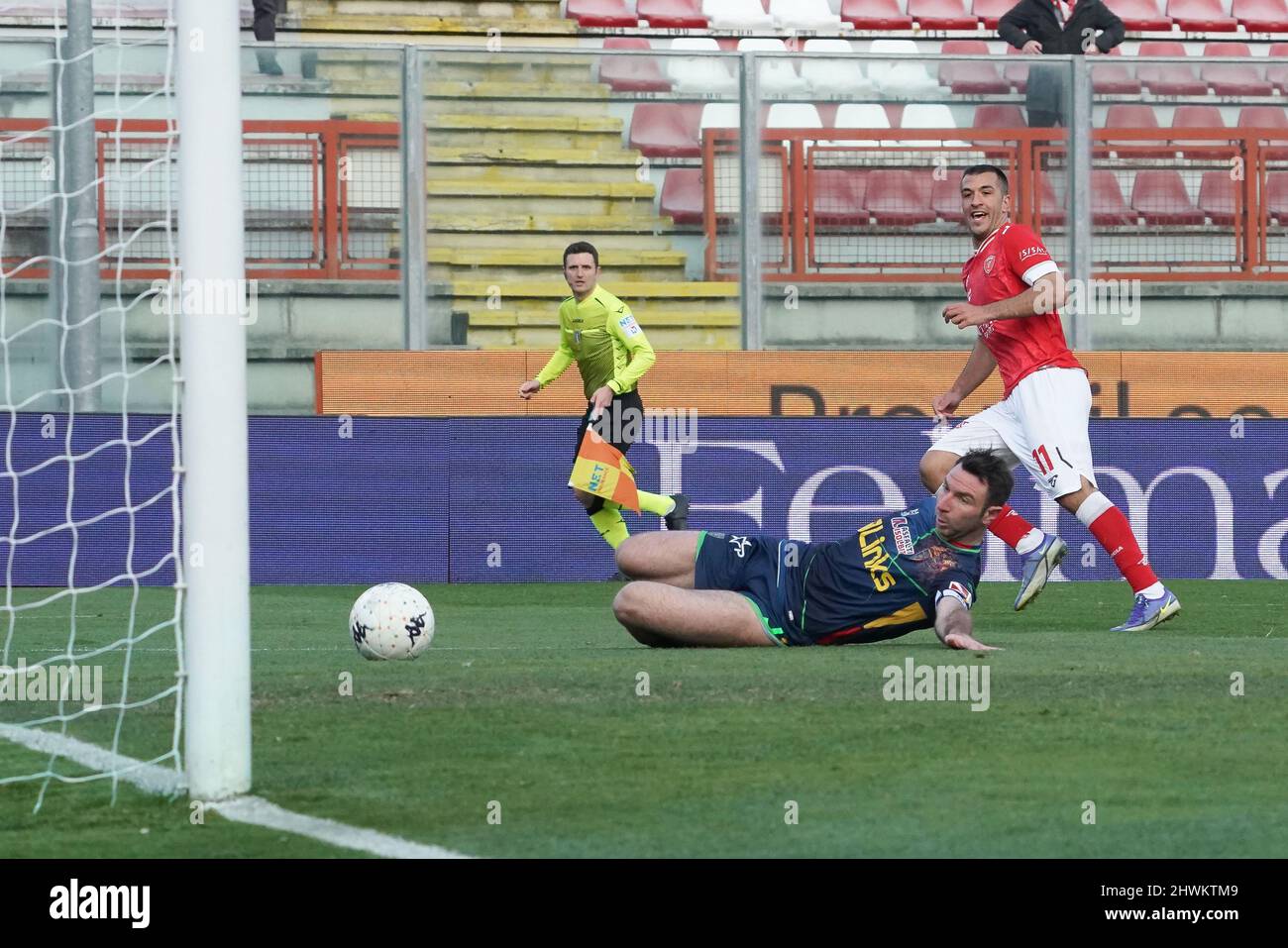 Stadio Renato Curi, Perugia, Italien, 06. März 2022, olivieri marco (n.11 perugia calcio) Tor 1-0 während des Spiels AC Perugia gegen US Lecce - Italienischer Fußball der Serie B Stockfoto