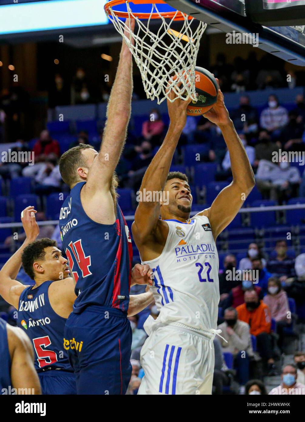 Madrid, Spanien. 30. Januar 2022. 6.. März 2022; Wizink Center; Madrid; Spanien; Liga Endesa ACB; Real Madrid vs Bitci Baskonia; Walter Edy Tavares (Madrid) 900/Cordon Press Credit: CORDON PRESS/Alamy Live News Stockfoto