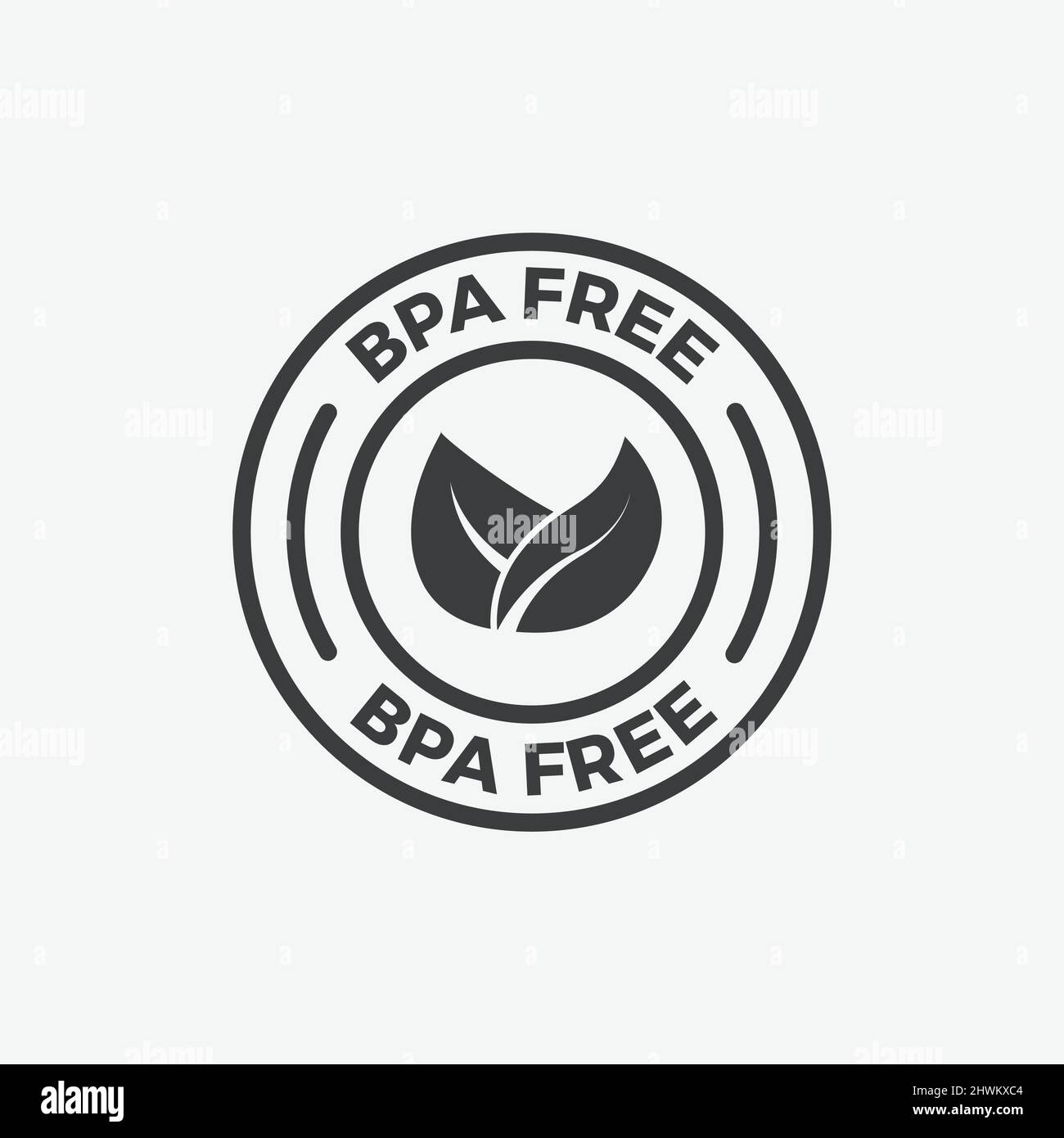 BPA Bisphenol und Phthalate frei etikettiert Stock Vektor