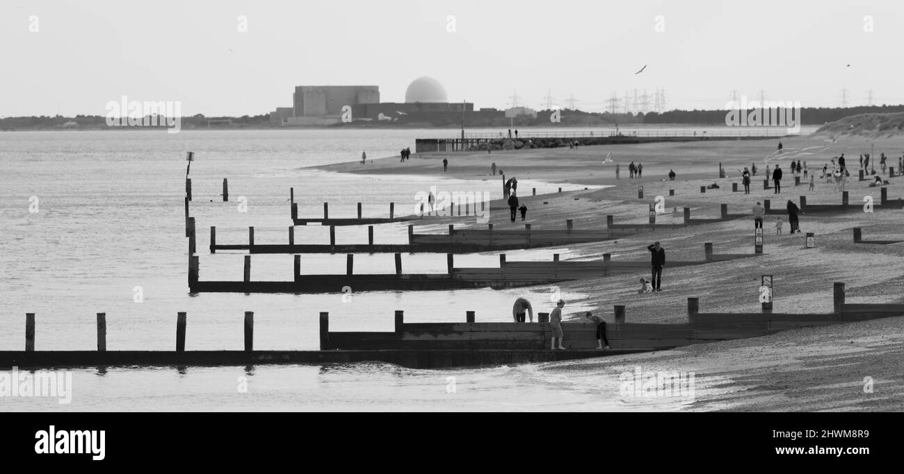 Blick auf Southwold in Suffolk, Urlaubsziel am Meer Stockfoto