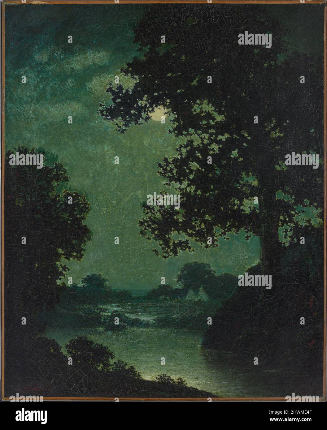 Mondschein. Künstler: Ralph Albert Blakelock, Amerikaner, 1847–1919 Stockfoto