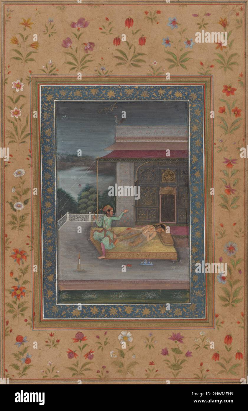 Ragini Vibhas, aus einer Garland of Musical Modes (Ragamala) Handschrift Stockfoto