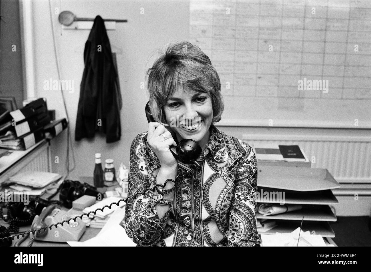 Esther Rantzen im Bild bei der BBC. 13.. Oktober 1971. Stockfoto