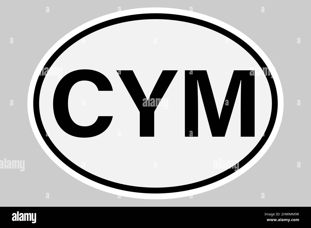 Wales International Vehicle Registration Code Stock Vektor