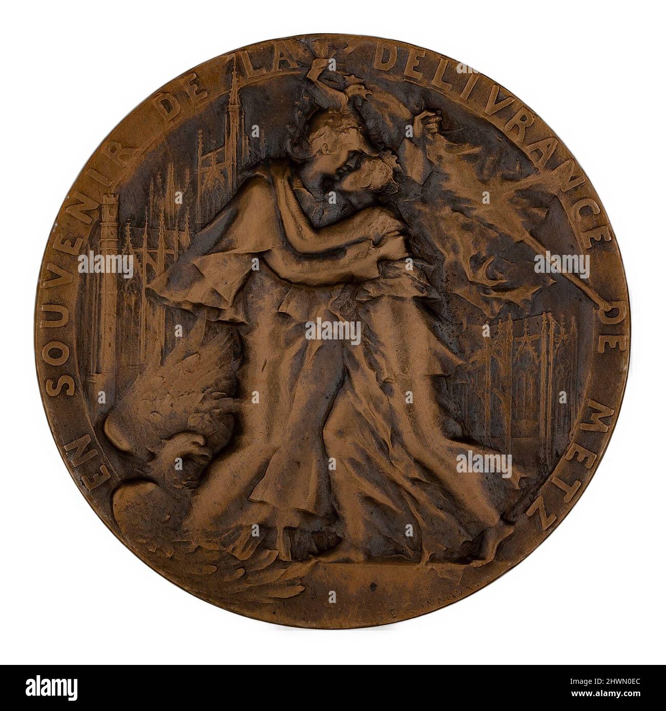 Befreiung Frankreichs Siegessiegemedaille. Mint: Paris Künstler: Emmanuel Hannaux, Französisch, 1855–1934 Stockfoto