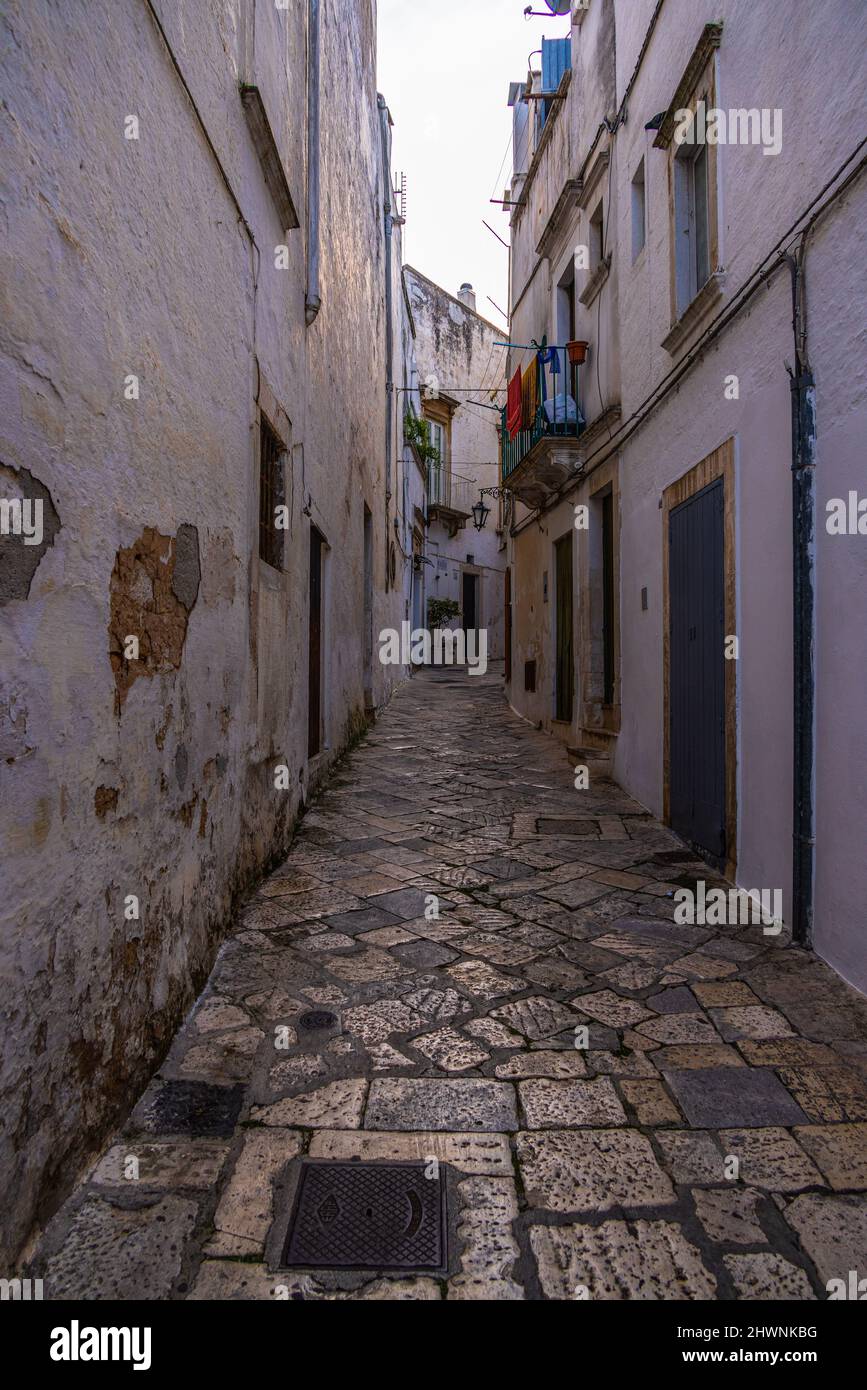 Historisches Stadtzentrum von Martina Franca in Italien Stockfoto