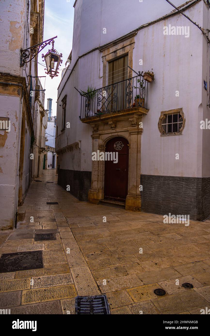 Historisches Stadtzentrum von Martina Franca in Italien Stockfoto