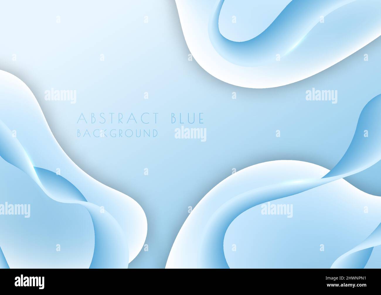 Abstraktes, gradient blaues Streifendesign mit Linien. Überlappende Ebenen dekorative Vorlage Hintergrund. Stock Vektor