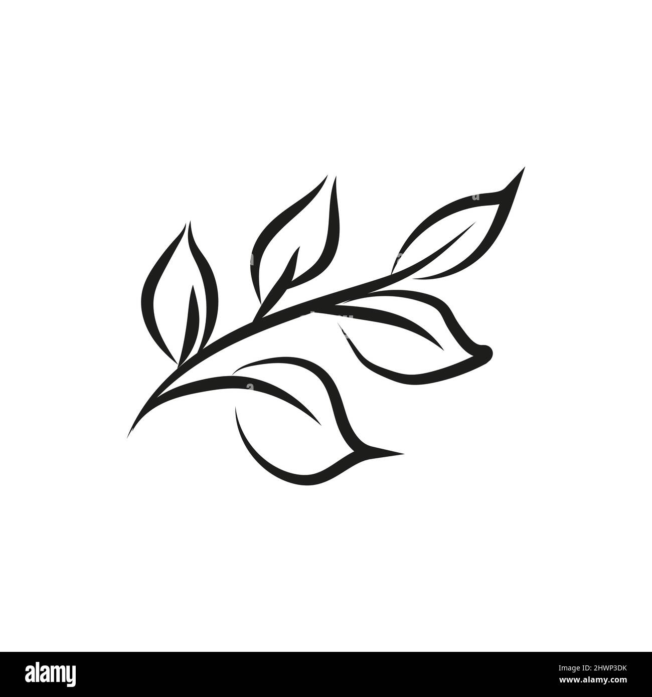 Blattlogo-Design, Vektor-natürliche Konzept Inspiration, Blatt-Symbol. Blätter Stock Vektor