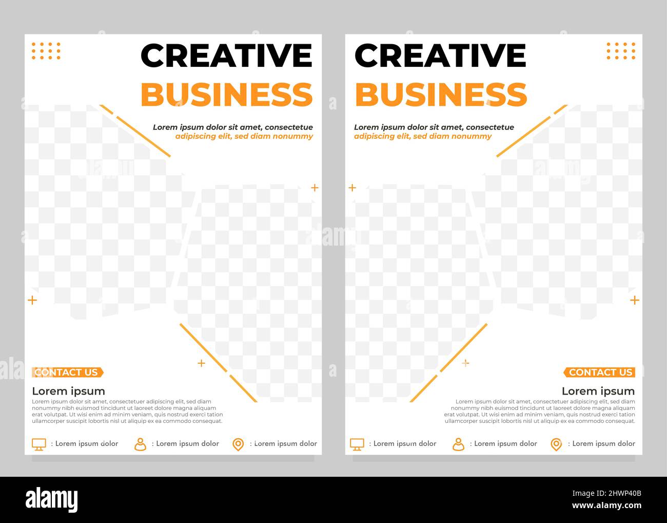 Design der kreativen Business Flyer-Vorlage für die Sammlung Stockfoto