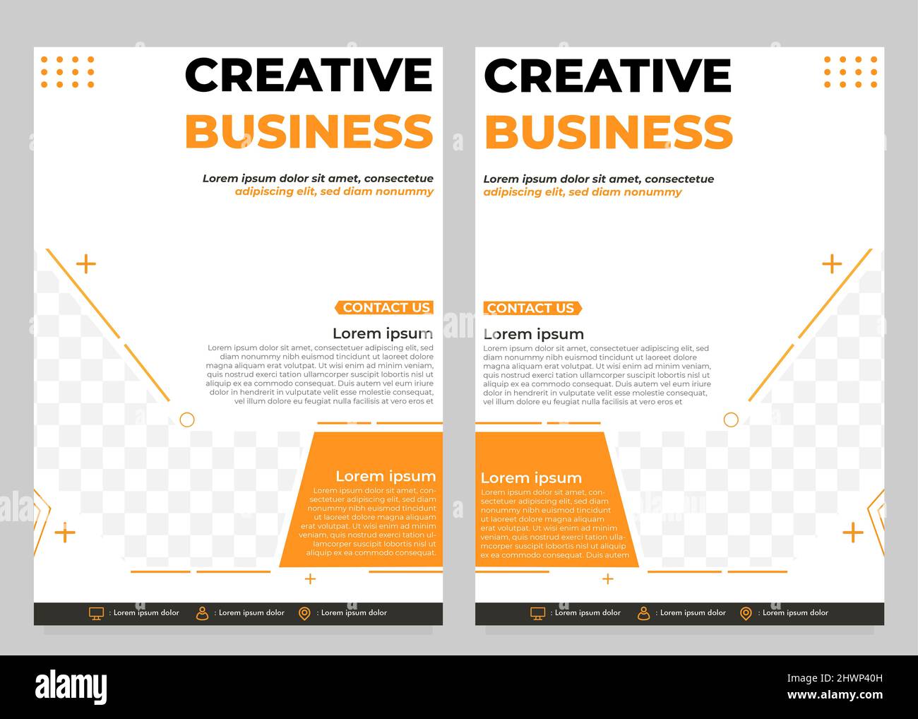 Design der kreativen Business Flyer-Vorlage für die Sammlung Stockfoto