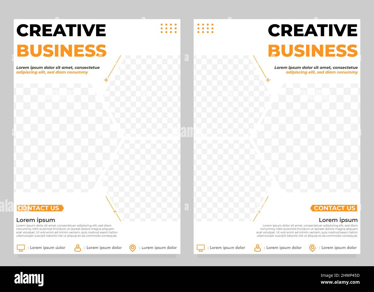 Design der kreativen Business Flyer-Vorlage für die Sammlung Stockfoto