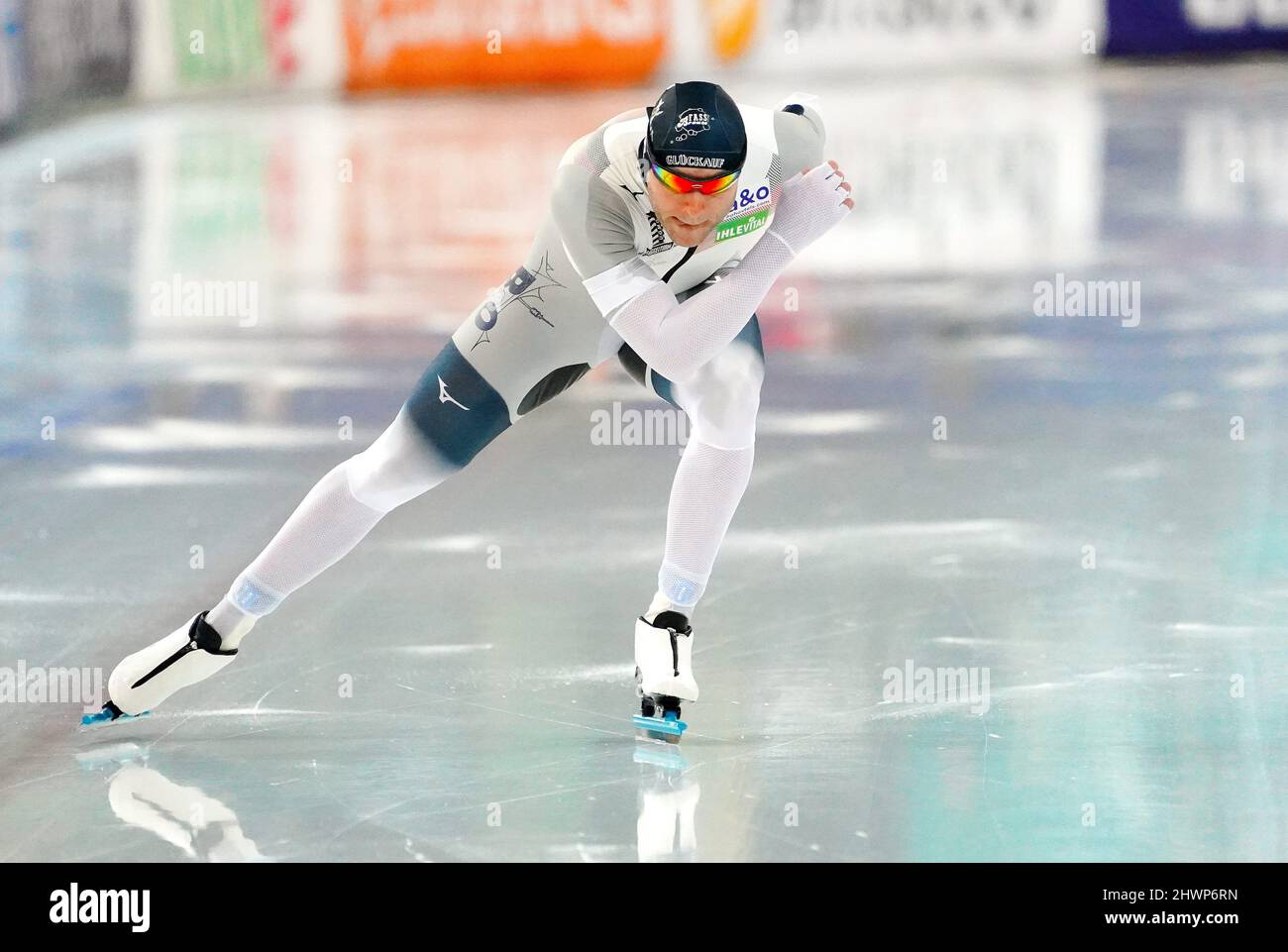 Nico Ihle (GER) über 1000m Männer während der ISU-Eisschnelllauf-Weltmeisterschaft Sprint und Allround am 3. März 2022 im Vikingskipet in Hamar, Norwegen Foto von SCS/Soenar Chamid/AFLO (HOLLAND OUT) Stockfoto