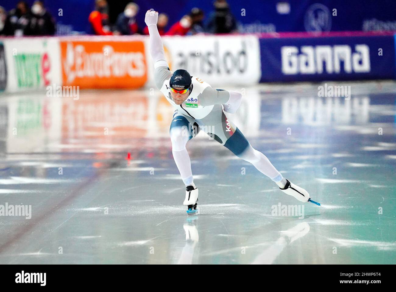 Nico Ihle (GER) über 1000m Männer während der ISU-Eisschnelllauf-Weltmeisterschaft Sprint und Allround am 3. März 2022 im Vikingskipet in Hamar, Norwegen Foto von SCS/Soenar Chamid/AFLO (HOLLAND OUT) Stockfoto