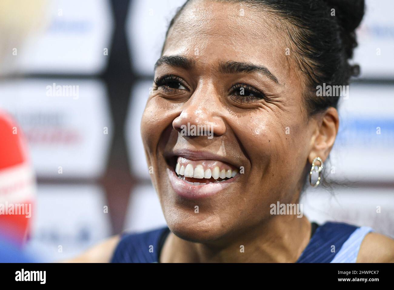 Mujinga Kambundji (Frauen 60m) aus der Schweiz tritt während der World Athletics Indoor Tour, Meeting de Paris 2022 am 6. März 2022 in der Accor Arena in Paris, Frankreich, an - Foto: Victor Joly/DPPI/LiveMedia Stockfoto