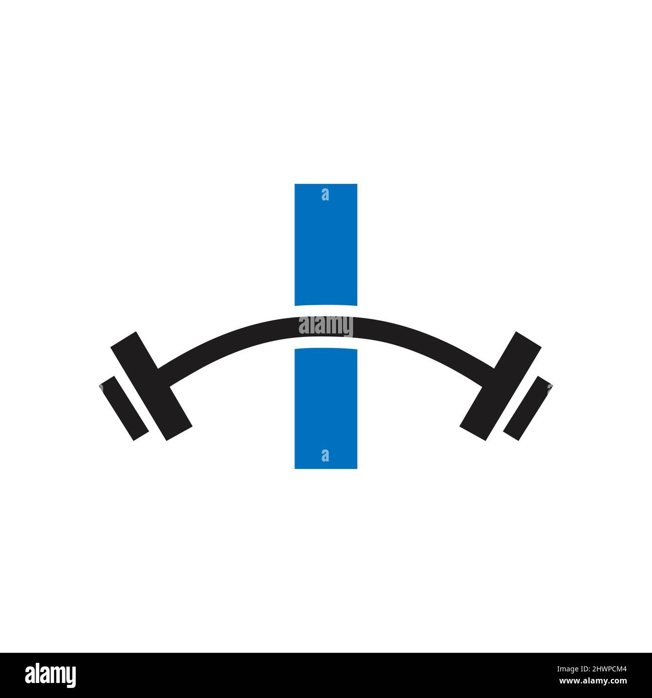 Fitness Gym Logo Design auf Brief I Vorlage. Letter I Fitness Club Training Logo Stock Vektor