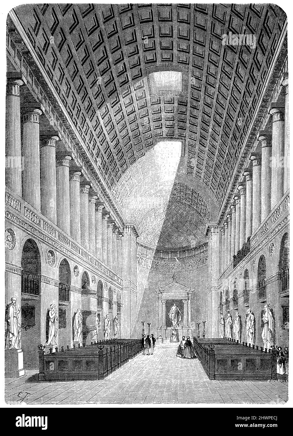 Die zwölf Apostel in der Frauenkirche in Kopenhagen, , (Kunsthistorisches Buch, 1887), die zwölf Apostel in der Frauenkirche zu Kopenhagen, Les douze Apôtres dans l'église Frauenkirche de Copenhague Stockfoto